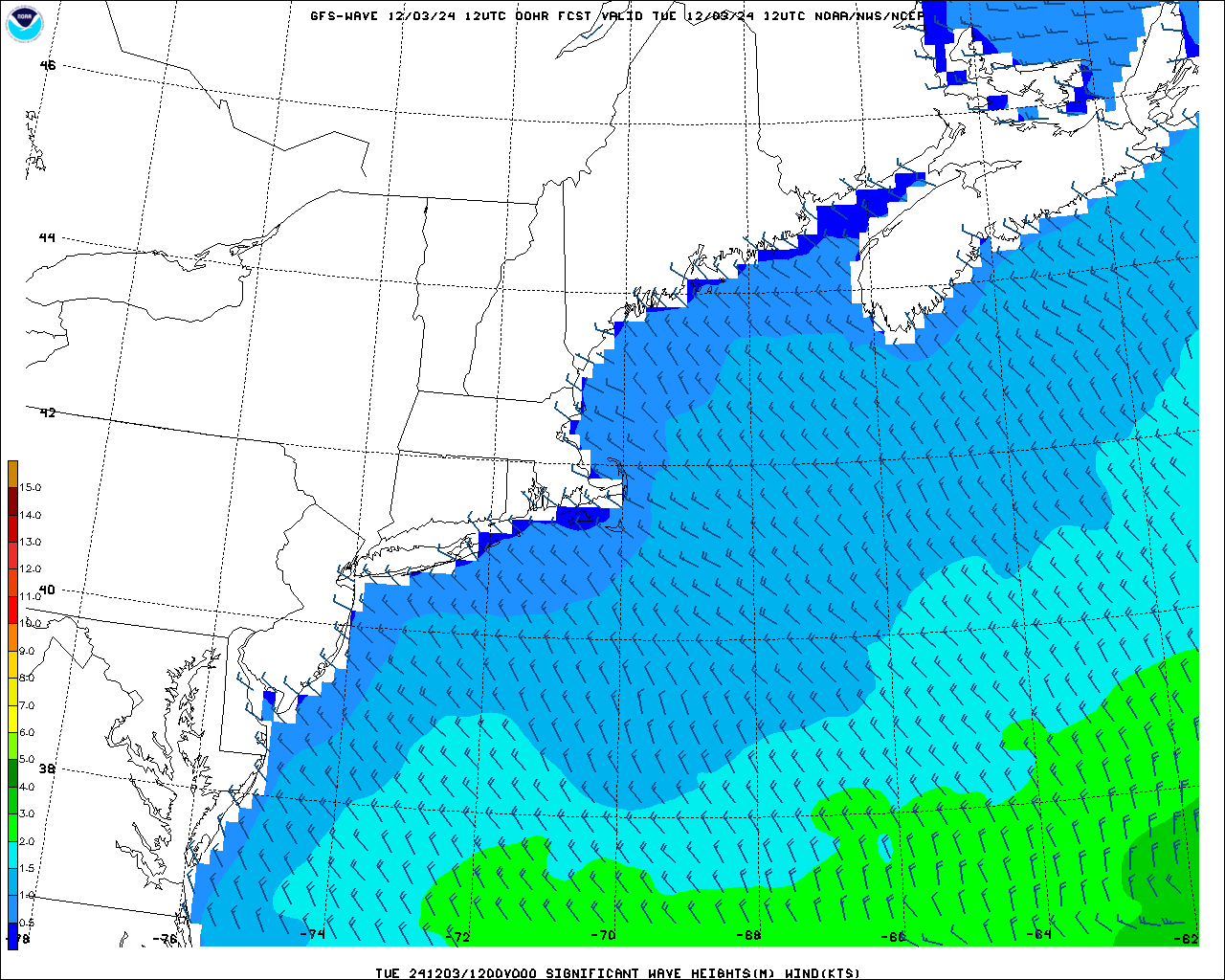 East Coast USA Wave Height Forecast