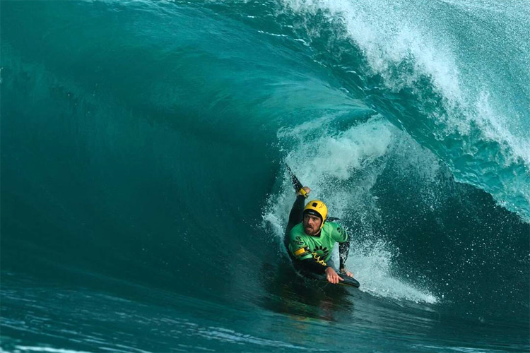 Ben Sawyer: the local Cronulla bodyboarder claimed the prestigious Shark Island Challenge for the first time | Photo: SIC