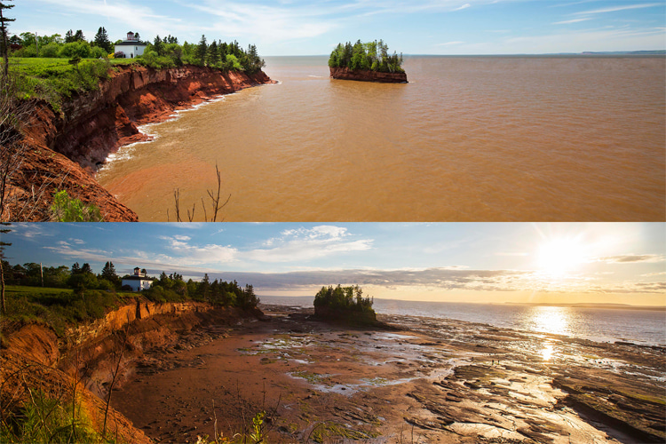 Burntcoat Head Park, Bay of Fundy, Canada: the tidal range here reaches 53.6 feet | Photo: Burntcoat Head Park