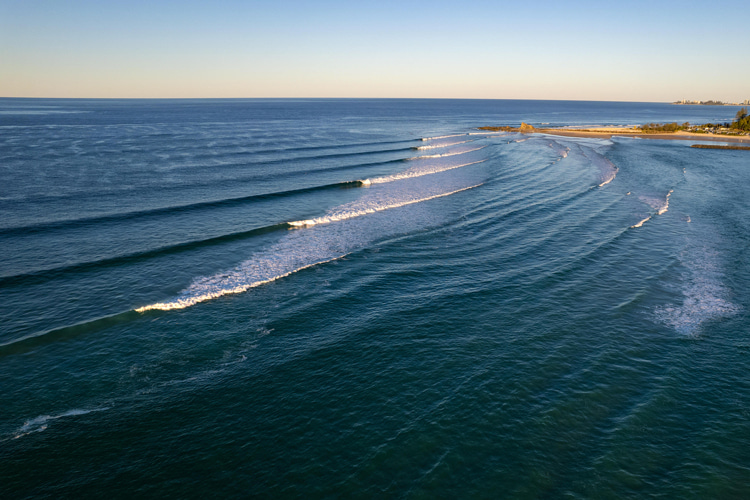 Currumbin Alley: the Gold Coast surf break will have surf safety signs installed on the beach | Photo: Geoff Charters Drone