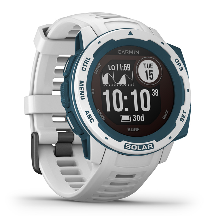 Garmin Instinct Solar Surf: a GPS-equipped, solar powered smartwatch that allows you to track your waves | Photo: Garmin