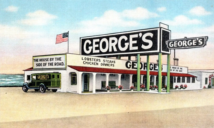 George's Restaurant: the early California Surf Museum collection was initially displayed here