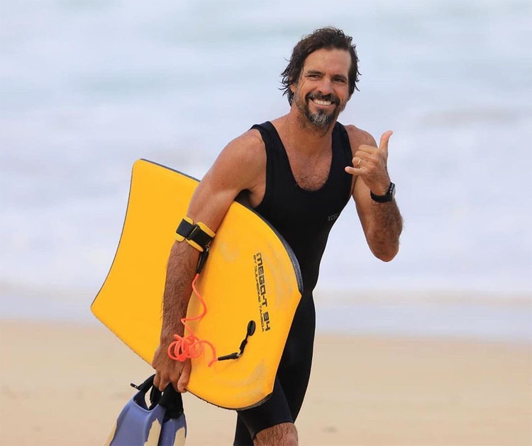 Guilherme Tâmega: a six-time world bodyboarding and professional lifeguard | Photo: Tâmega Archive