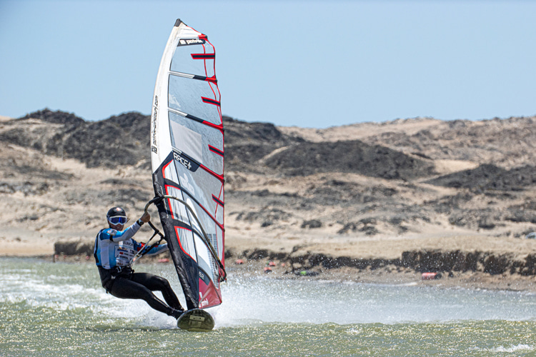 Heidi Ulrich: the speed windsurfer hit 47.16 knots in Luderitz, Namibia | Photo: Jaco Wolmarans