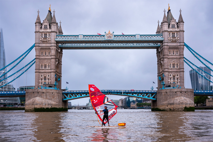 Merijn Tinga: the 'Plastic Soup Surfer' sailed 1,118 miles to raise awareness against plastic pollution in the North Sea | Photo: Severne