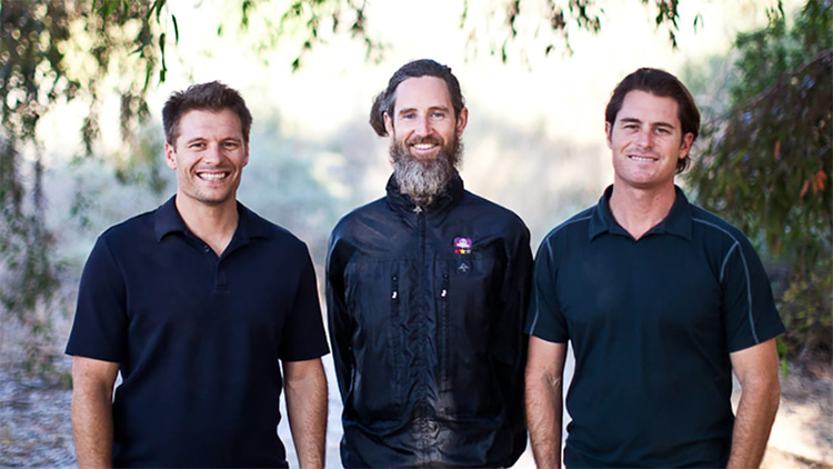 Sambazon: Ryan Black, Ed Nichols, and Jeremy Black (left to right): the original founders of Sambazon | Photo: Sambazon