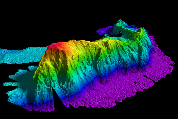 Seamount: the underwater mountain formed after an extinct volcano | Illustration: NOAA