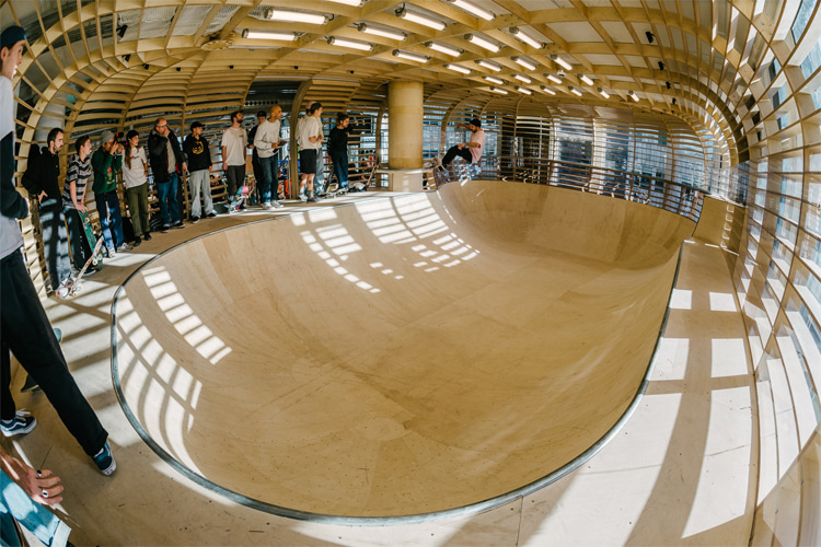 The Skate Bowl: the birch plywood riding arena required nearly 3,500 hours to design and build | Photo: TCO London