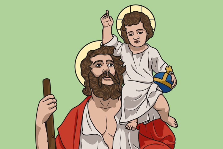 St Christopher: the patron saint of surfers | Illustration: Fraga/Shutterstock