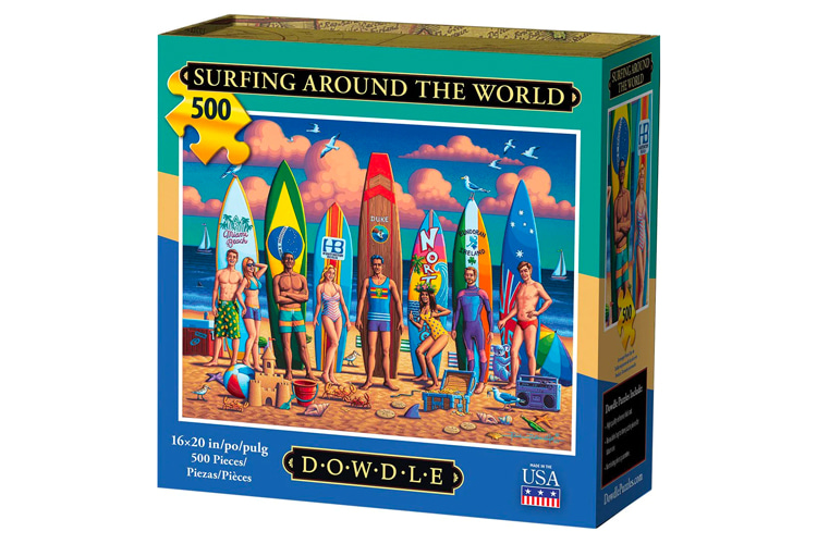 500-Piece Puzzle: Surfing Around The World