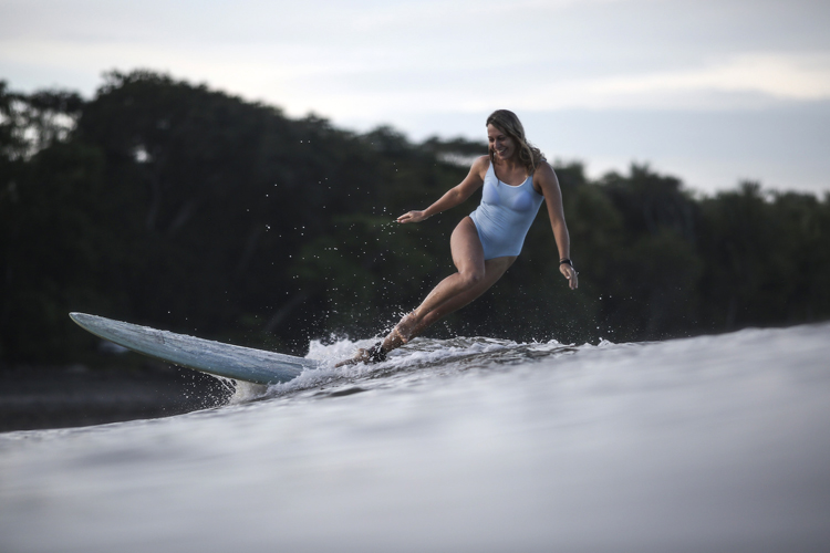 Tatiana Sokolova: she went on a solo journey to an unknown country, and she learned to surf, something that she was really afraid of | Photo: Nature of Surf Women