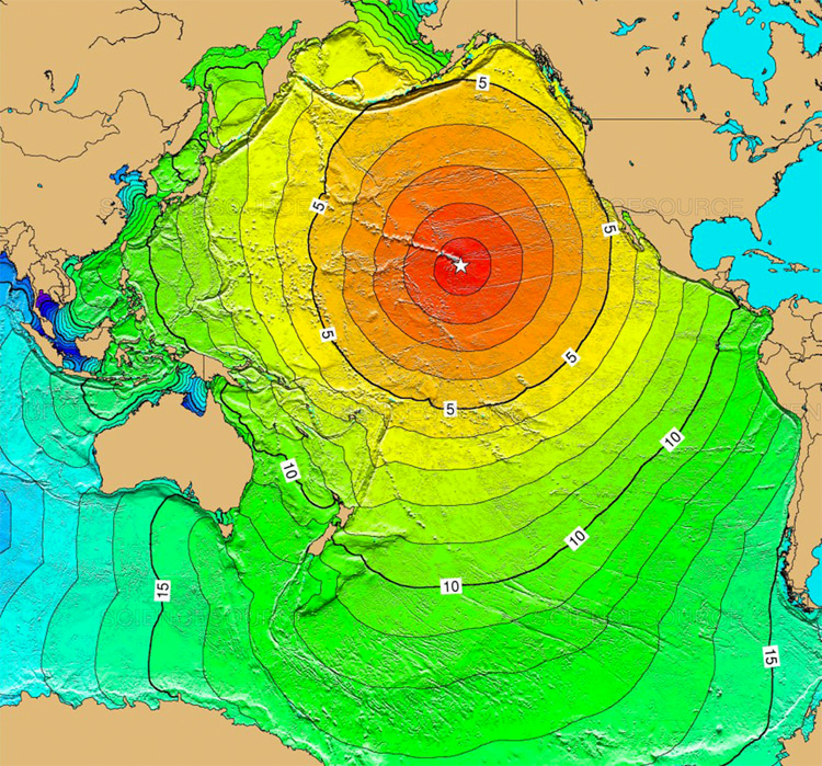 Hawaii, November 29, 1975: a tsunami causes flooding and destruction | Illustration: NOAA