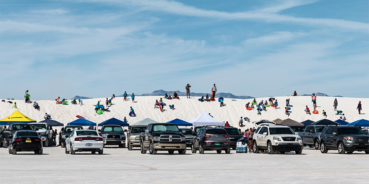 Sandboarding at White Sands National Monument, USA | Photo: NPS